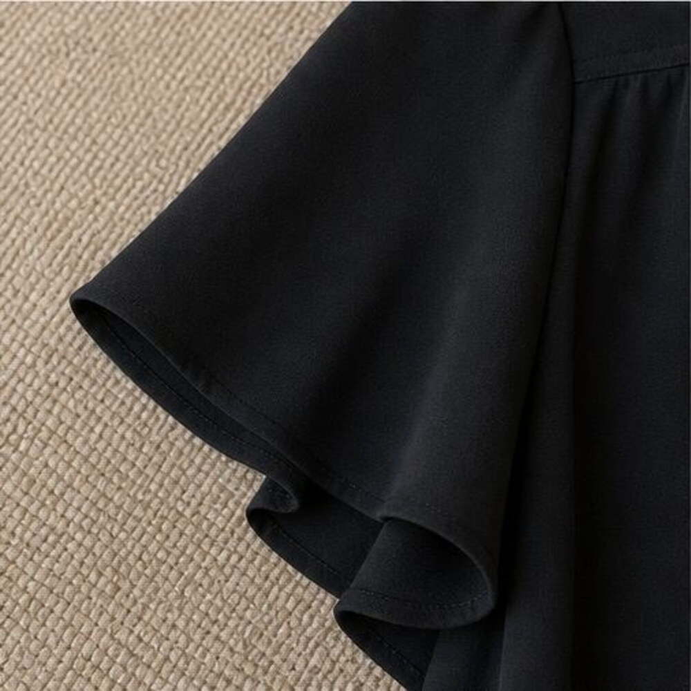 Black Button Blouse - Picture 5 of 6